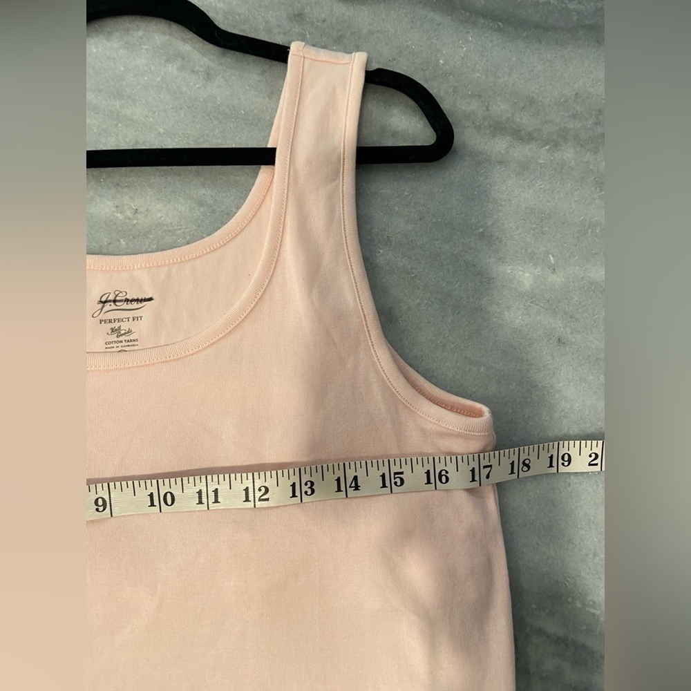 NWOT J. Crew Perfect Fit Size XXL Pink Scoop Neck Cotton Tank Top Stretch Lined - Picture 7 of 11